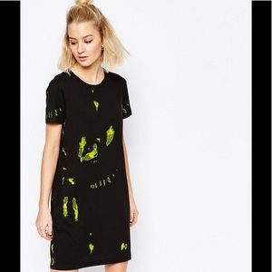 ASOS Cheap Monday T-Shirt Dress W/Tie Dye Large